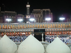 The Kaaba in Makkah, Saudi Arabia